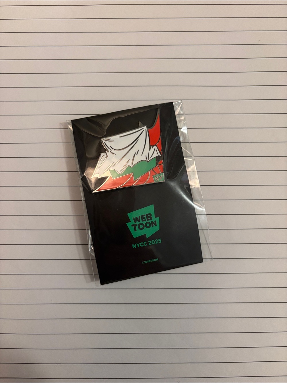 NYCC 2025 limited edition WebToon pin.
